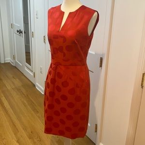 Retro lLook Sleeveless Red Pilka Dot Dress
